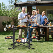 Load image into Gallery viewer, Folding Portable Cook Station with Heat-Resistant Aluminum Tabletop for Picnic BBQ Camping Travel
