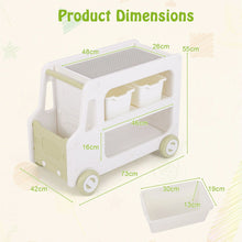 Load image into Gallery viewer, 2 in 1 Car Shaped Toy Cabinet with Safe HDPE Frame and 2 Storage Baskets
