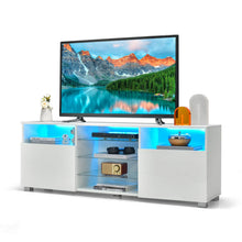 Load image into Gallery viewer, Console TV Stand for TVs up to 65 Inches with LED Lights and 2 Doors
