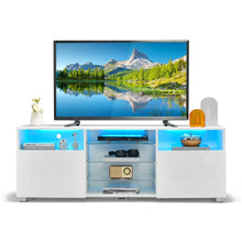 Load image into Gallery viewer, Console TV Stand for TVs up to 65 Inches with LED Lights and 2 Doors
