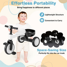 Load image into Gallery viewer, Convertible Kids Tricycle Toddler Trike with 86° Limited Steering Angle
