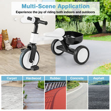 Load image into Gallery viewer, Convertible Kids Tricycle Toddler Trike with 86° Limited Steering Angle
