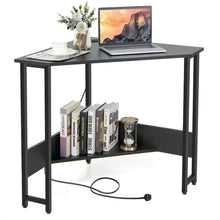 Load image into Gallery viewer, Corner Desk 90-degree Triangle Computer Desk with Power Outlet
