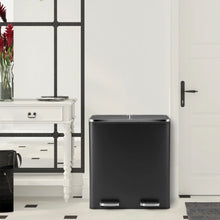 Load image into Gallery viewer, Double Recycle Pedal Bin wth Dual Removable Compartments
