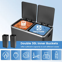 Load image into Gallery viewer, Double Recycle Pedal Bin wth Dual Removable Compartments
