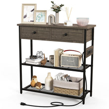 Load image into Gallery viewer, Entryway Narrow Console Table with Charging Station

