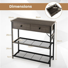 Load image into Gallery viewer, Entryway Narrow Console Table with Charging Station
