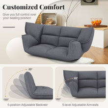 Load image into Gallery viewer, Floor Sofa Chair with 5-Postion Adjustable Backrest and Armrests
