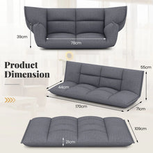 Load image into Gallery viewer, Floor Sofa Chair with 5-Postion Adjustable Backrest and Armrests
