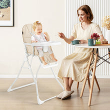 Load image into Gallery viewer, Foldable Baby High Chair with Removable Adjustable Tray
