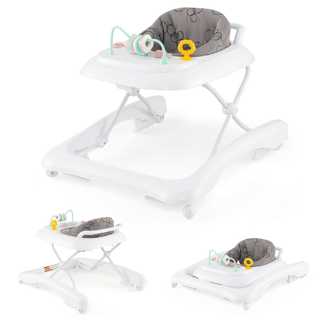 Foldable Baby Walker with Wheels and Anti Roll Over for Kids
