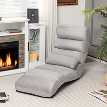 Load image into Gallery viewer, Folding Floor Lazy Sofa Chaise Lounge Sofa with Pillow
