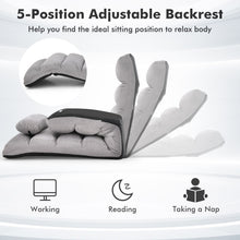 Load image into Gallery viewer, Folding Floor Lazy Sofa Chaise Lounge Sofa with Pillow
