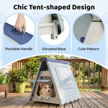 Load image into Gallery viewer, Folding Plastic Dog House with Lockable Flap Door Waterproof Pet Shelter
