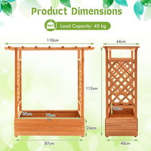 Load image into Gallery viewer, Raised Garden Bed with Arch Trellis
