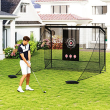 Load image into Gallery viewer, Golf Practice Hitting Net Golf Cage with Dual Side Barriers
