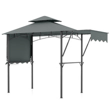 Load image into Gallery viewer, 398 x 153 cm Grill Gazebo with Dual Side Awnings and Adjustable Shadow

