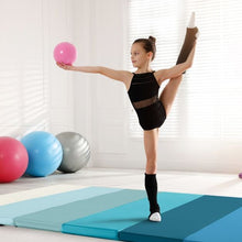 Load image into Gallery viewer, Gymnastics Mat Tri-Fold Thick Tumbling Mat with Hook and Loop Fasteners

