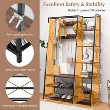 Load image into Gallery viewer, Hall Tree with Storage Bench 5-in-1 Entryway Bench with 9 Hooks
