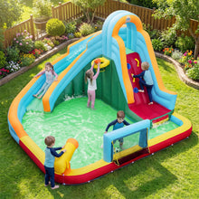 Load image into Gallery viewer, Inflatable Water Slide with 680W Blower for Kids Aged 3-12
