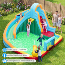 Load image into Gallery viewer, Inflatable Water Slide with 680W Blower for Kids Aged 3-12
