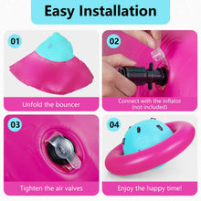 Load image into Gallery viewer, Inflatable Dome Rocker Bouncer for Kids with 6 Built-in Handles
