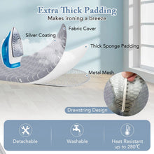 Load image into Gallery viewer, Ironing Board with Iron Rest and Removable Silver-coated Cover
