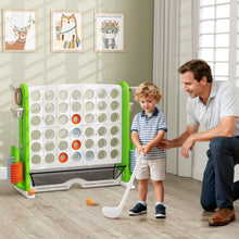 Load image into Gallery viewer, Jumbo 4-in-a Row Game Set with Basketball Hoop and 42 Rings
