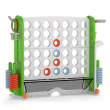 Load image into Gallery viewer, Jumbo 4-in-a Row Game Set with Basketball Hoop and 42 Rings
