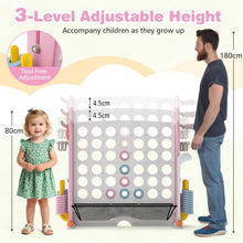 Load image into Gallery viewer, Jumbo 4-in-a Row Game Set with Basketball Hoop and 42 Rings
