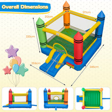 Load image into Gallery viewer, Kids 2-in-1 Crayon Themed Inflatable Bounce House with Slide (without Blower)
