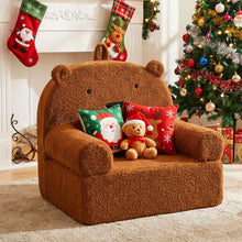 Load image into Gallery viewer, Kids Bear Sofa with Soft Fleece Fabric Cover
