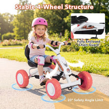 Load image into Gallery viewer, Kids Pedal Go Kart 4 Wheel with 2-Position Seat &amp; Wear-Resistant Wheels

