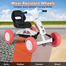 Load image into Gallery viewer, Kids Pedal Go Kart 4 Wheel with 2-Position Seat &amp; Wear-Resistant Wheels
