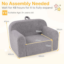 Load image into Gallery viewer, Kids Reading Sofa with Soft Fleece Fabric Cover
