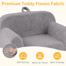 Load image into Gallery viewer, Kids Reading Sofa with Soft Fleece Fabric Cover
