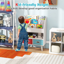 Load image into Gallery viewer, Kids Bookshelf Wooden Book Display Rack with 3-Tier Bookshelves
