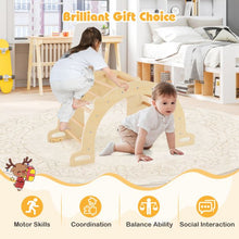 Load image into Gallery viewer, Kids Climbing Arch Sensory Table with Removable Collapsible Storage Bin and Rocker Board
