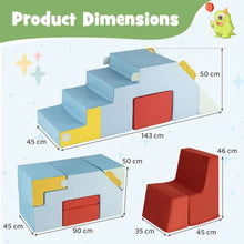 Load image into Gallery viewer, Kids Climbing Toys Toddler Climber with Slide and Stairs Soft Foam Blocks
