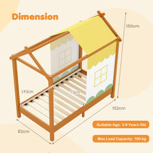 Load image into Gallery viewer, Kids House Bed with Roof Playhouse with Removable Canopy

