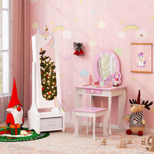 Load image into Gallery viewer, Kids Jewelry Armoire Cabinet Full Length Mirror with Tilt Angles
