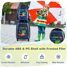 Load image into Gallery viewer, 2 Pieces Kids Luggage Set with Wheels and Height Adjustable Handle
