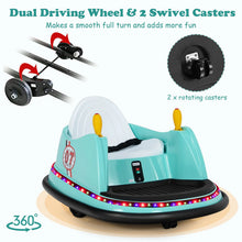 Load image into Gallery viewer, Kids Ride-On Bumper Car with Colorful Flashing Lights and Music
