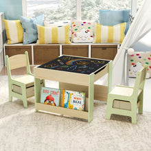 Load image into Gallery viewer, 4 in 1 Wooden Children Activity Desk with 2 Chairs
