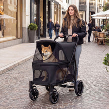 Load image into Gallery viewer, Large Dog Stroller with All-terrain Wheels and Adjustable Mesh Canopy

