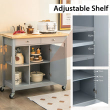 Load image into Gallery viewer, Mobile Kitchen Island Cart Rolling Kitchen Island with Rubber Wood Top
