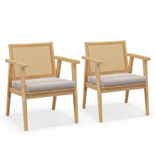 Load image into Gallery viewer, Modern Accent Chair with Solid Rubber Wood Frame
