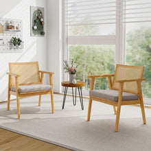 Load image into Gallery viewer, Modern Accent Chair with Solid Rubber Wood Frame

