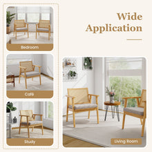 Load image into Gallery viewer, Modern Accent Chair with Solid Rubber Wood Frame
