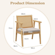 Load image into Gallery viewer, Modern Accent Chair with Solid Rubber Wood Frame
